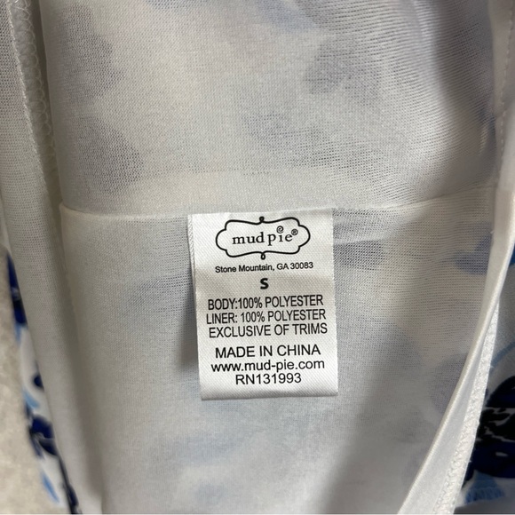 Mudpie Dress Womens Small Blue Floral Sleeveless Back Button Lined Layered-1925* - Picture 10 of 12